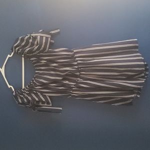 Shein romper size large (blue with white stripes)